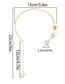Fashion Gold Necklace 5116 Alloy Pearl Gold Bead Open Necklace