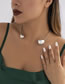 Fashion White K5114 Geometric Ball Open Collar