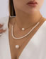 Fashion Gold Pearl Beaded Snake Bone Chain Multilayer Necklace