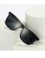 Fashion Bright Black Frame All Gray Pc Square Large Frame Sunglasses