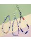 Fashion C-k210005a Geometric Glass Beads Heart Beaded Phone Chain