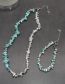 Fashion 02 Bracelet Turquoise Fragmented Silver Panel Beaded Bracelet
