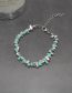 Fashion 01 Necklace Turquoise Fragmented Silver Panel Beaded Necklace
