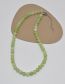 Fashion Green Geometric Beaded Necklace