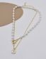 Fashion White Pearl Beaded Rose Double Necklace