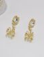 Fashion Gold Alloy Diamond Crystal Lamp Earrings