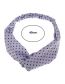 Fashion White Purple Fabric Floral Cross Hairband