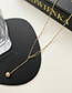 Fashion Gold Titanium Steel Gold Plated Gold Ball Fringe Necklace