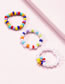 Fashion Color Rice Beads Pearl Beaded Ring Set  Glass%2fglass