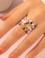 Fashion Color Rice Beads Pearl Beaded Ring Set  Glass%2fglass