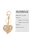 Fashion Silver Alloy Diamond Heart Keychain  Alloy