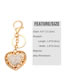 Fashion Silver Alloy Diamond Cutout Heart Keychain  Alloy