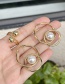 Fashion Gold-2 Copper Bead Geometric Ring