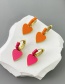 Fashion Green Copper Drop Oil Heart Earrings