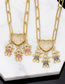 Fashion Girl Brass Diamond Girl Fringe Heart Necklace