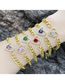Fashion Pink Brass Diamond Heart Chain Bracelet
