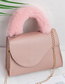 Fashion Pink Pu Plush Hand Messenger Bag