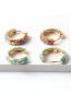 Fashion 8# Copper Drip Oil Round Earrings  Copper