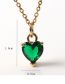 Fashion Black Bronze Heart Zirconium Necklace  Copper