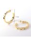 Fashion Gold Copper Gold Plated Round Earrings  Copper
