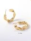Fashion Gold Copper Gold Plated Pleated Circle Earrings  Copper