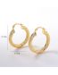 Fashion Gold Copper Gold Plated Twist Circle Earrings  Copper