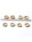 Fashion White Brass Gold Plated Diamond Oil Drop Earrings