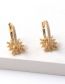 Fashion Gold Brass Gold Plated Zirconium Star Earrings