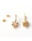 Fashion Gold Copper Gold Plated Zirconium Geometric Stud Earrings