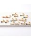 Fashion Transparent Brass Gold Plated Zirconia Stud Earrings