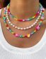 Fashion Style 3 (color Beads Accessories Are Random) Colorful Rice Beads And Pearl Beaded Clay Necklace Set