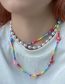 Fashion Style 3 (color Beads Accessories Are Random) Colorful Rice Beads And Pearl Beaded Clay Necklace Set