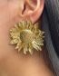 Fashion Silver Alloy Sunflower Stud Earrings