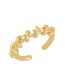 Fashion Gold-3 Bronze Zircon Bear Ring  Copper Inlaid Zircon