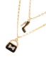 Fashion Gold Alloy Double Layer Diamond Drop Oil Shoes Bag Double Layer Necklace