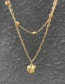 Fashion Gold Alloy Double Heart Double Necklace