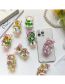 Fashion Color Radium Real Flower - Three Snowflakes Acrylic Laser Flower Bear Airbag Phone Holder