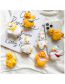 Fashion Little White Duck - Yellow Hat Acrylic Duck Cell Phone Airbag Holder