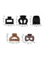 Fashion 3.5cm Three-tooth Coffee Frosted Three-tooth Gripper