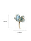 Fashion Blue Alloy Flower Brooch
