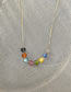 Fashion Necklace - Colored Colorful Heart Beaded Necklace