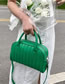 Fashion Green Pu Embroidery Thread Diagonal Shell Bag