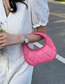 Fashion White Pu Lingge Crescent Messenger Bag