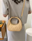 Fashion Khaki Pu Lingge Crescent Messenger Bag