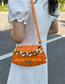 Fashion White Pu Thick Chain Hand Lock Flap Crossbody Bag