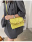 Fashion Yellow Pu Rhombus Flap Crossbody Bag