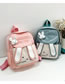 Fashion Pink Nylon Cartoon Rabbit Ears Large Capacity Backpack