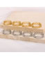 Fashion Round Cutout - Gold Titanium Round Cutout Geometric Ring