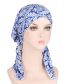 Fashion Sapphire Blue And White Porcelain Polyester Print Toe Cap
