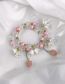 Fashion B Three Flowers Geometric Crystal Beaded Lily Of The Valley Strawberry Bracelet